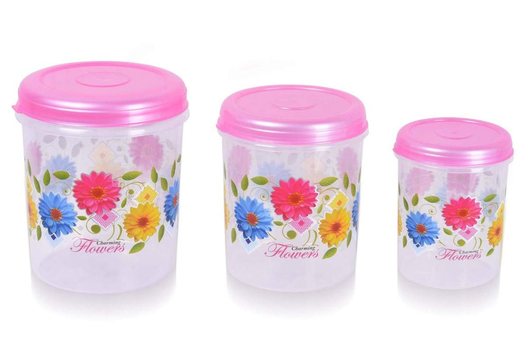 Clear view of the durable plastic material used in the multi-purpose storage containers.
