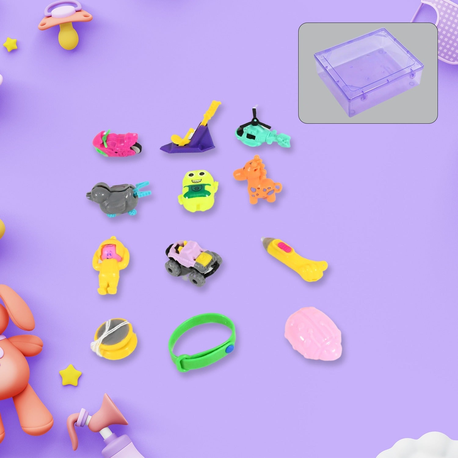 Aditi Kids Activity Toy set showcasing multiple small educational toys for play.