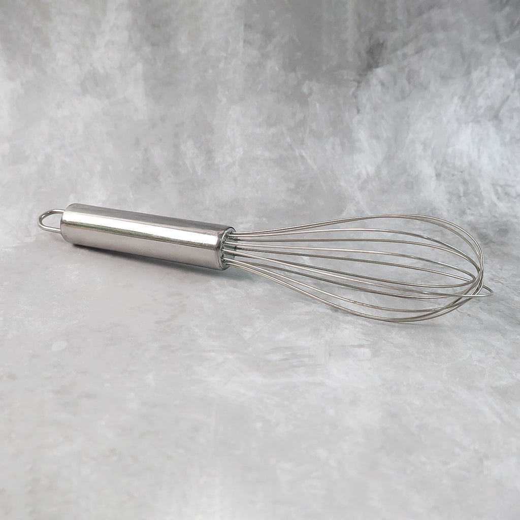 Multi-purpose small stainless steel whisk with ergonomic handle