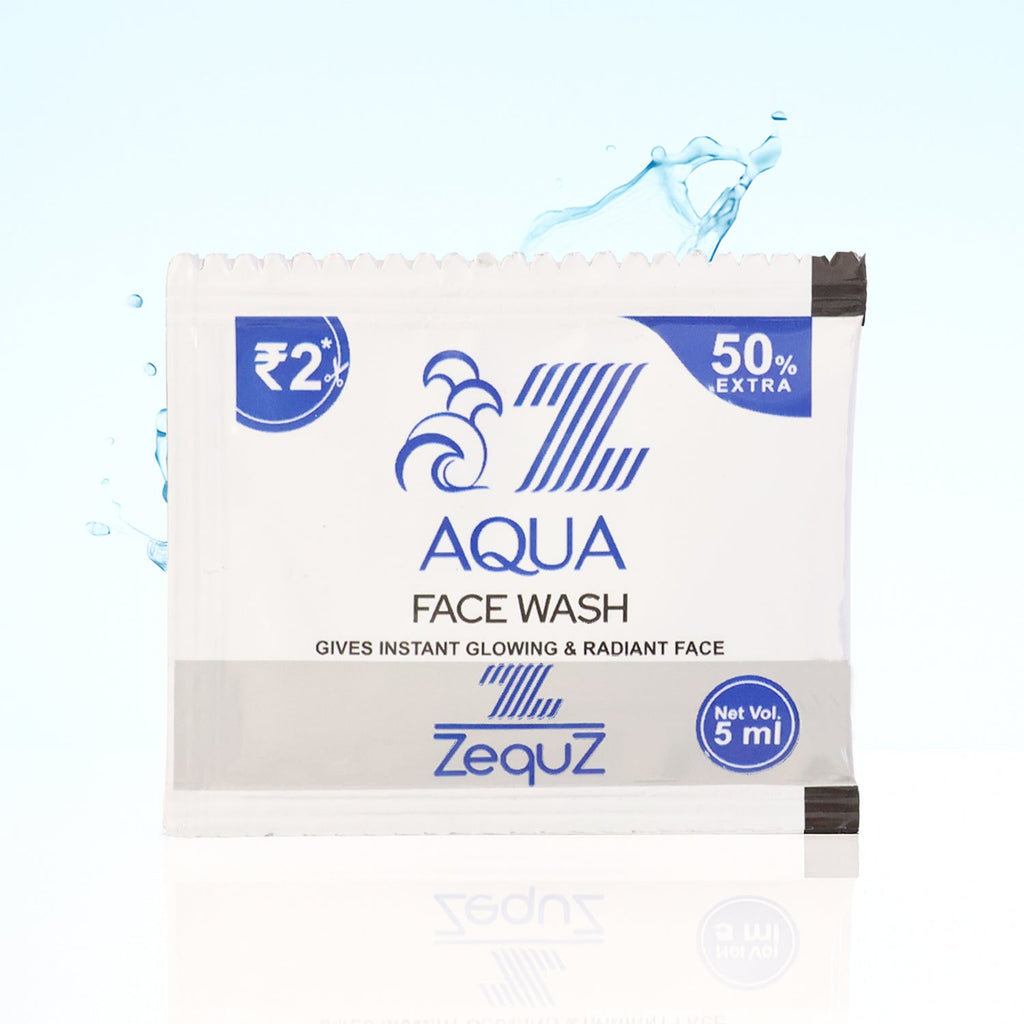 Refreshing Zequz Aqua Face Wash with lightweight formula for daily cleansing.