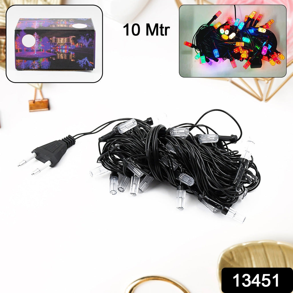 10-meter long multi-color LED string light for extensive decoration.
