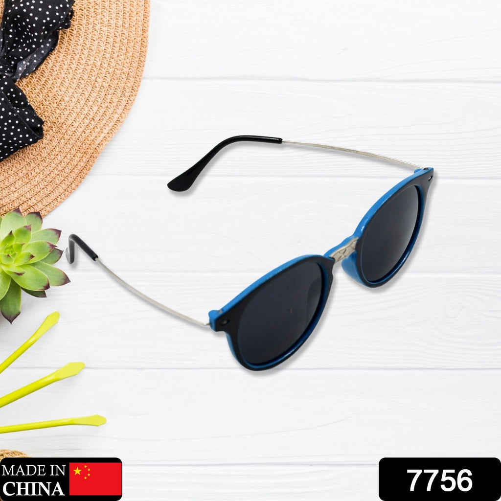 UV Protected Round Sunglasses in classic style, worn by a model, offering lightweight comfort.