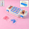 Kids Pencil Box with built-in Tic Tac Toe game and cartoon fairy print
