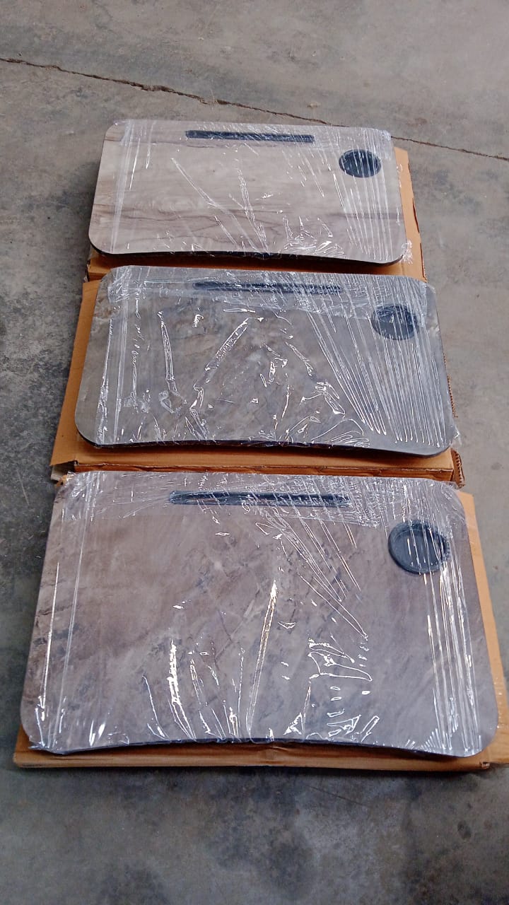Foldable laptop table in a modern home environment, ready for various activities.