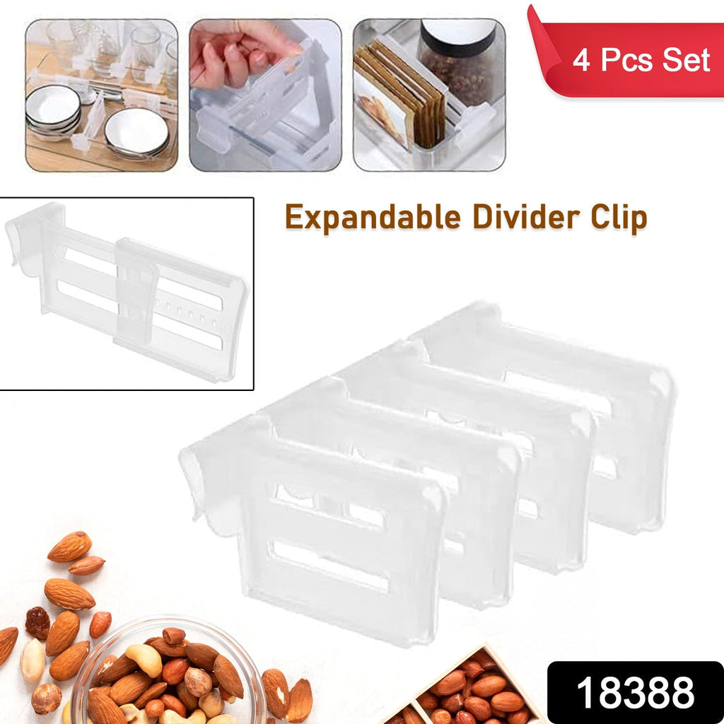 Expandable fridge drawer partition clips made from durable PP plastic.