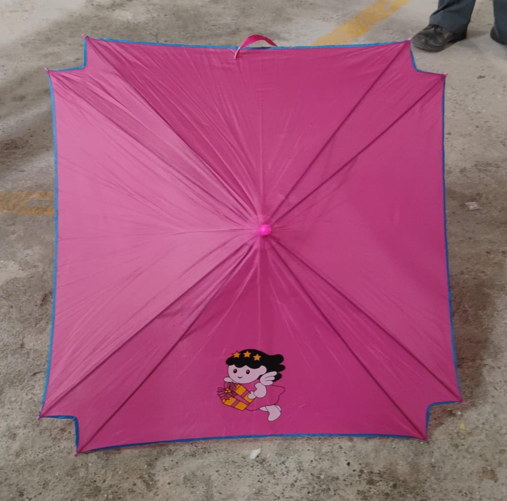 Compact umbrella details showing curved hook handle and fabric texture