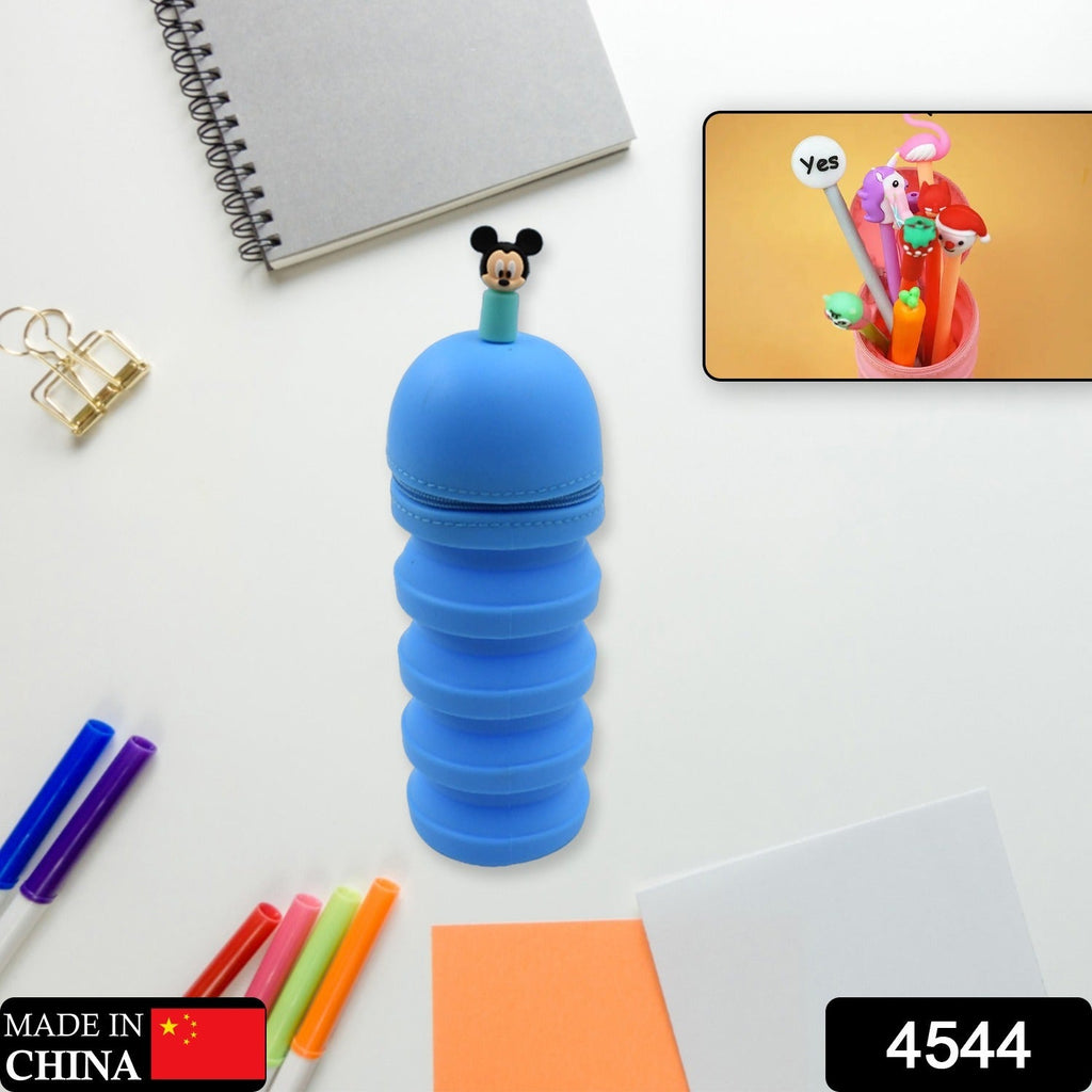 This large capacity silicone telescopic pencil case is perfect for school and office use.