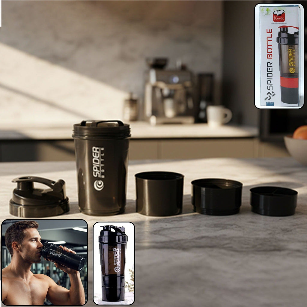 Main view of multipurpose protein shaker bottle 500ml