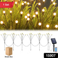 Close-up of warm white LED fairy lights on flexible wires
