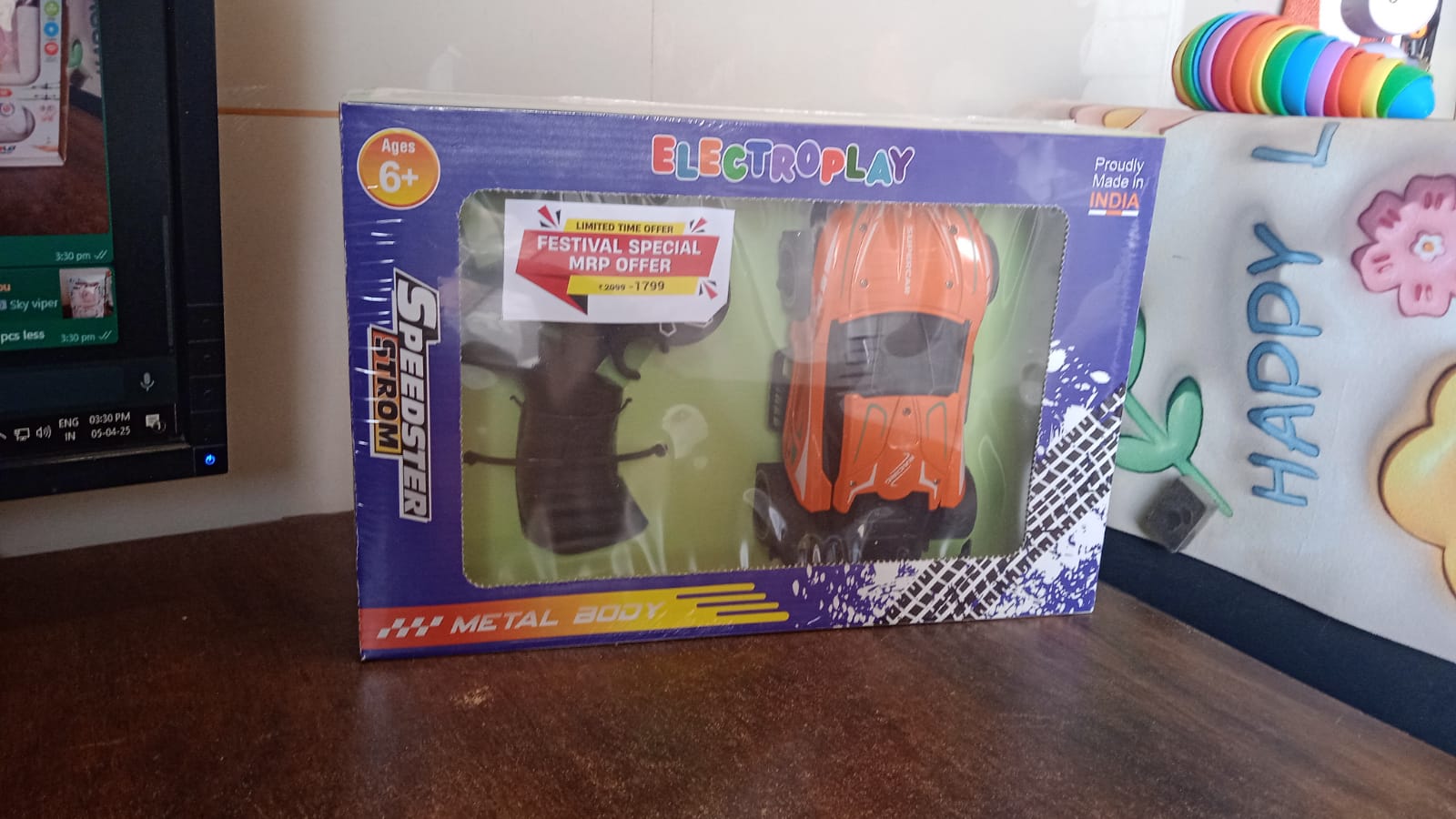 Metal RC supercar with remote control, perfect for kids’ racing fun