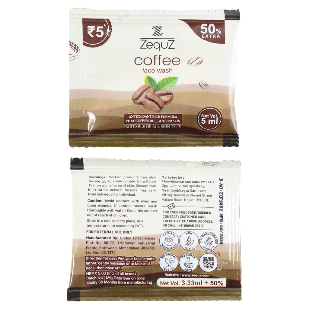 Radiance enhancing facial cleanser with coffee infusion