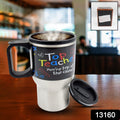 Close-up of the Fervent double-walled stainless steel tumbler, highlighting its texture.
