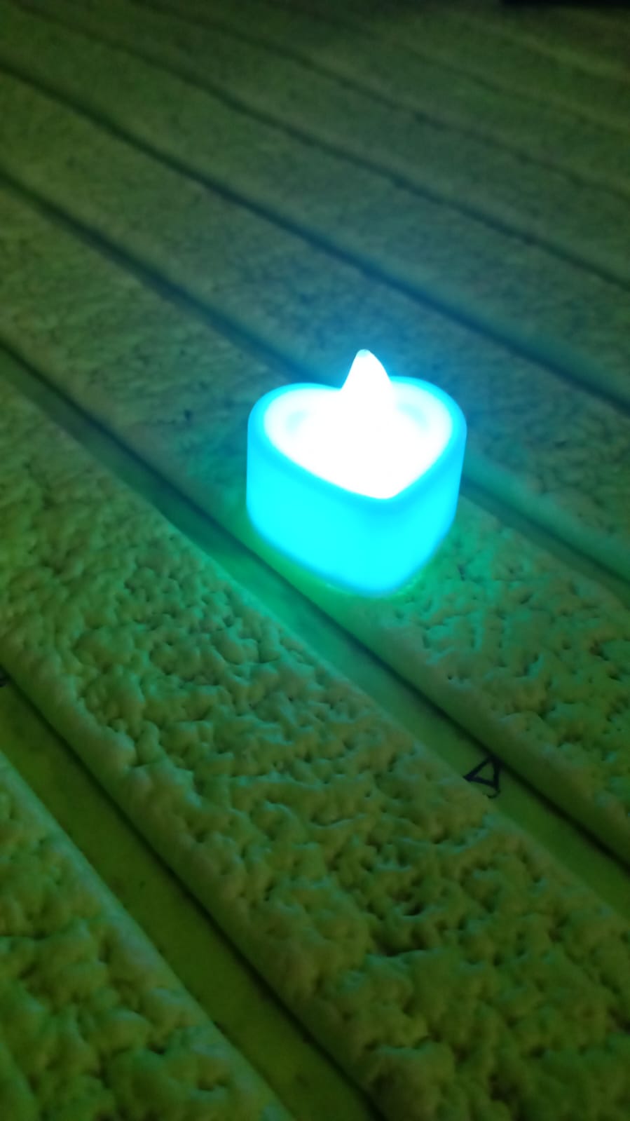 Set of LED tealight candles ready for various decorative applications.