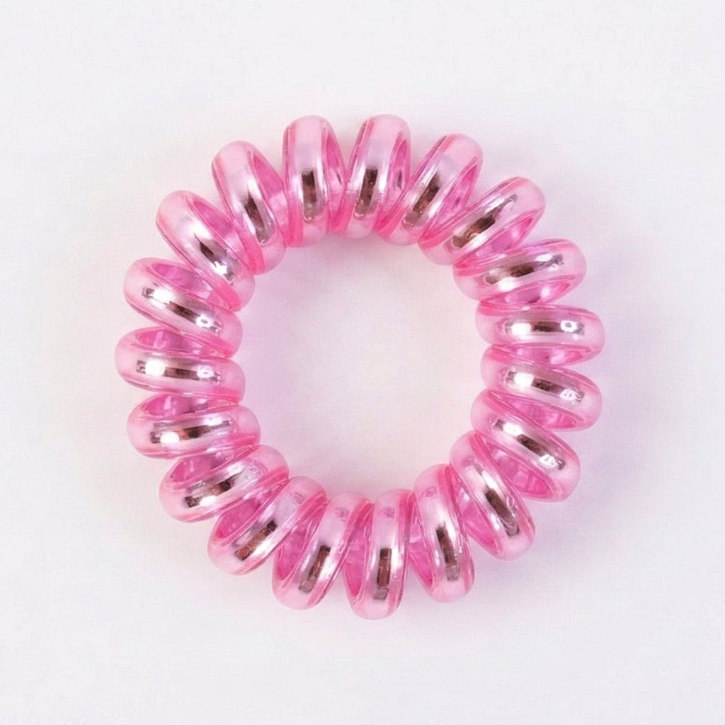 Elastic spiral coil hair ties, ideal for active lifestyles