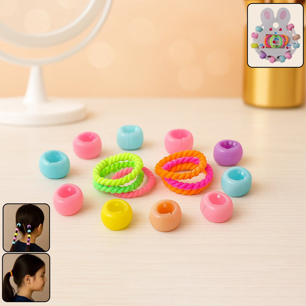 12-piece girls hair clip set with pastel hairbands and crown clips