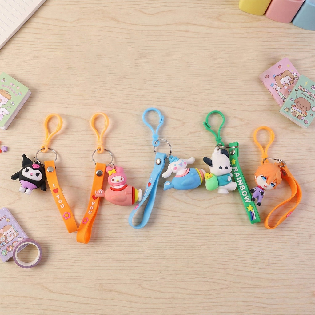 Lightweight and portable cartoon keychain for bags and keys