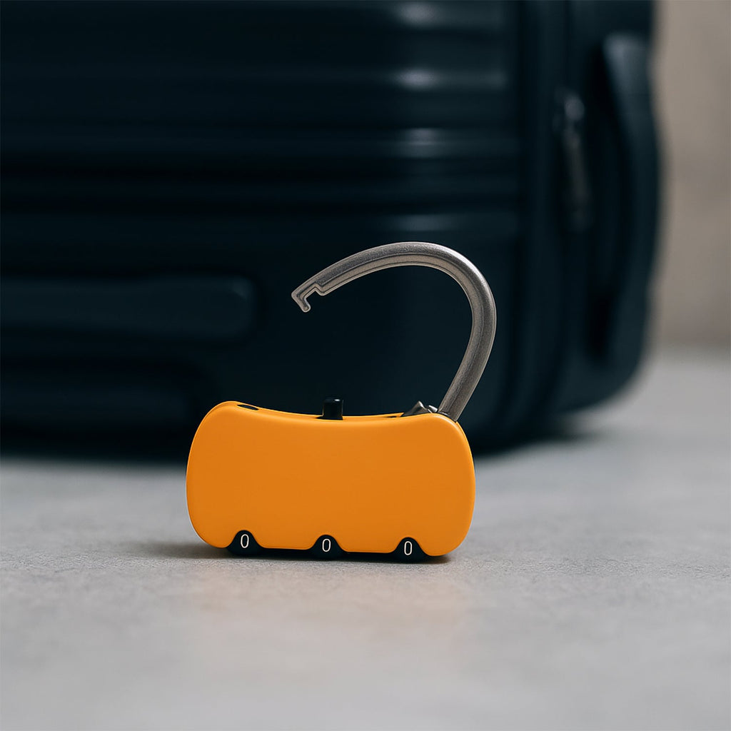 Travel lock with strong metal shackle and ABS body