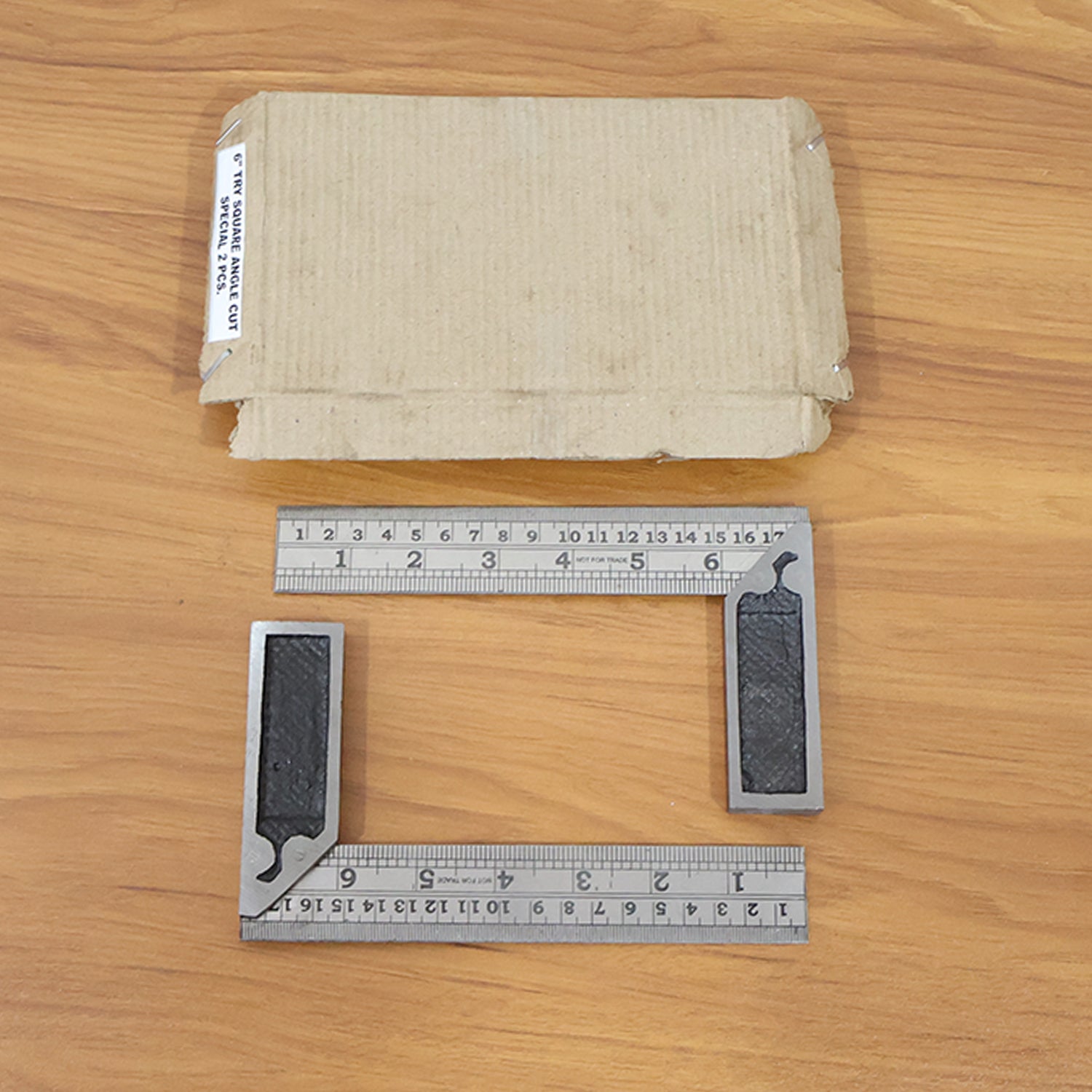 Durable metal try square with ergonomic handle designed for comfortable extended use