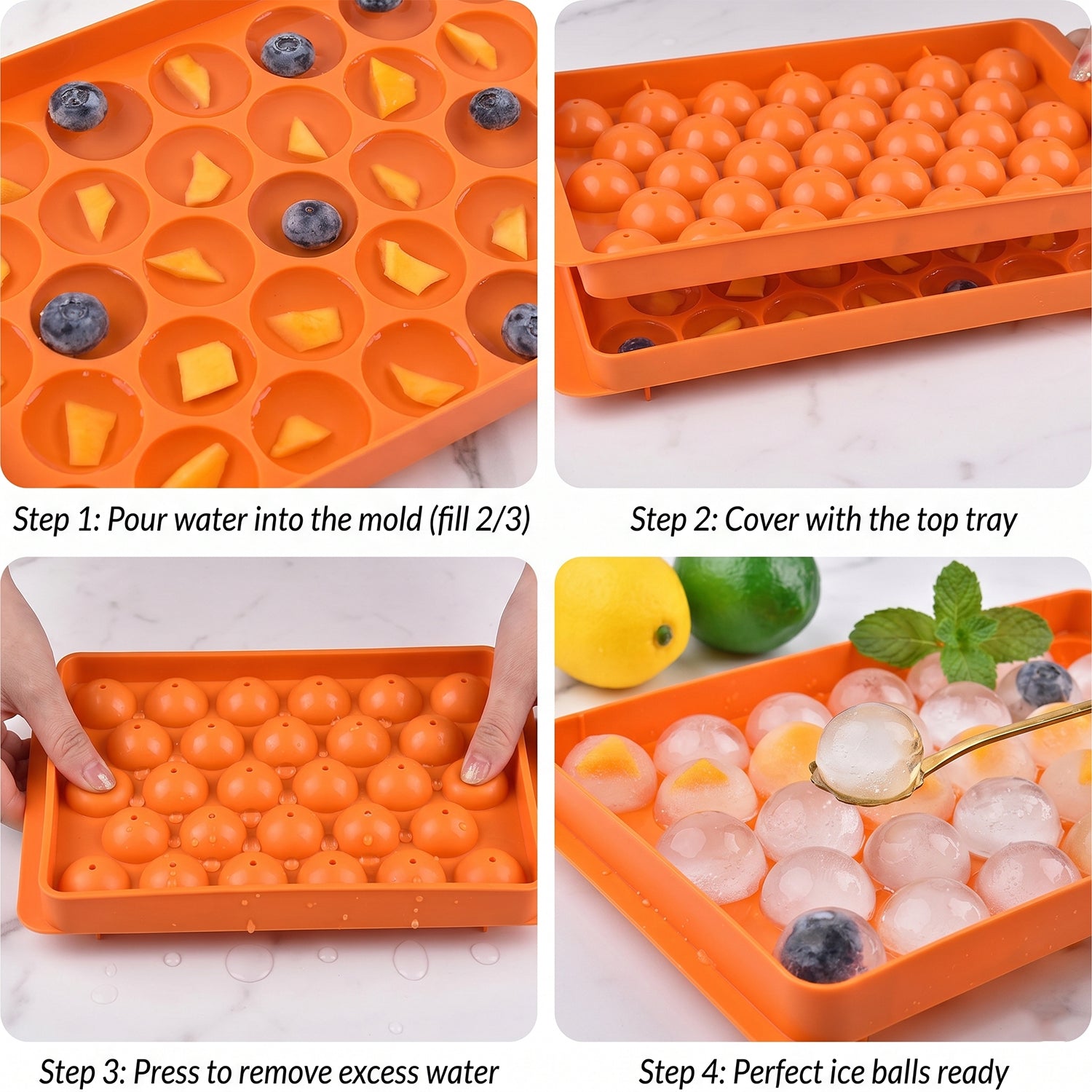 DIY lollipop maker mold in orange
