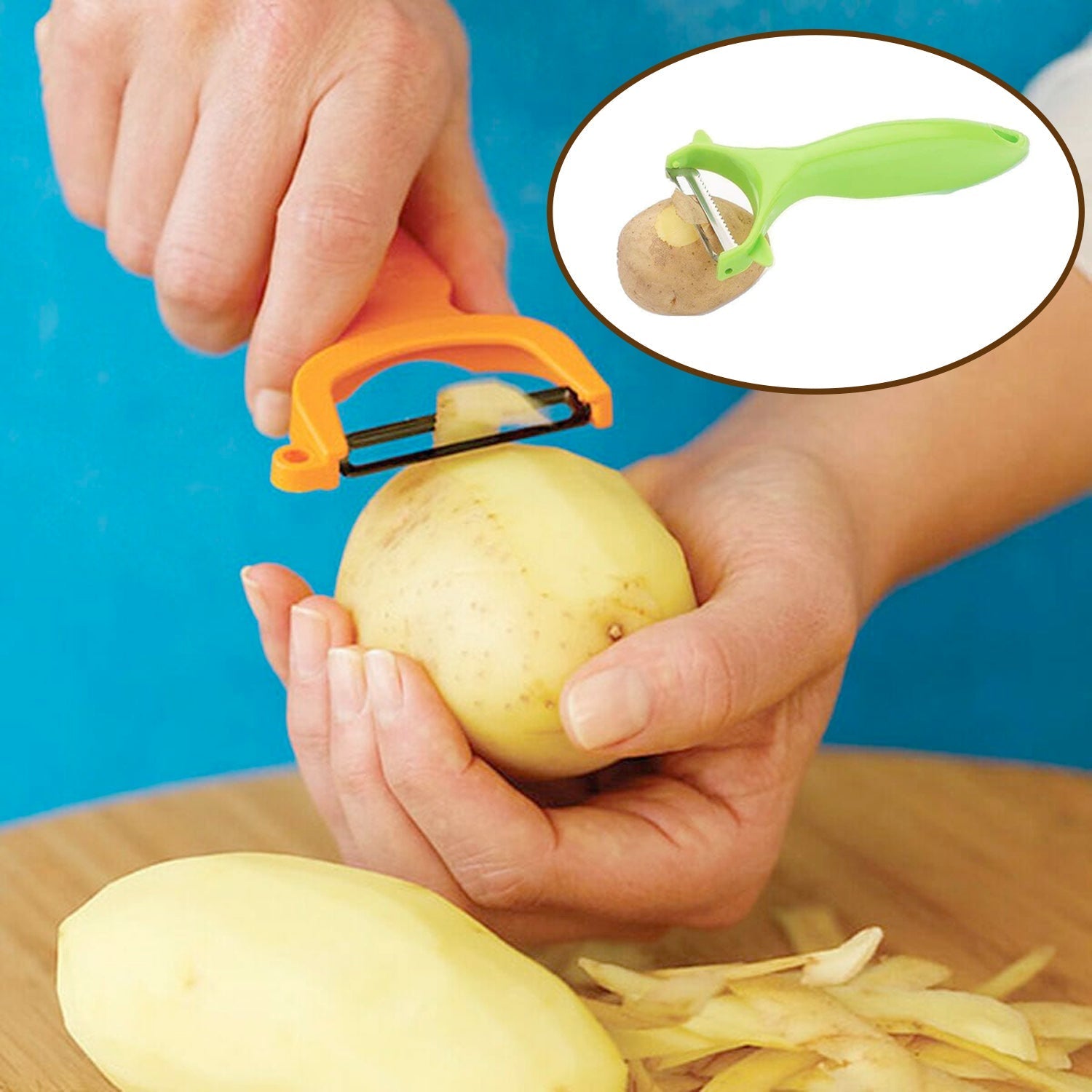 High-quality stainless steel vegetable peeler with an ergonomic grip, perfect for daily use.
