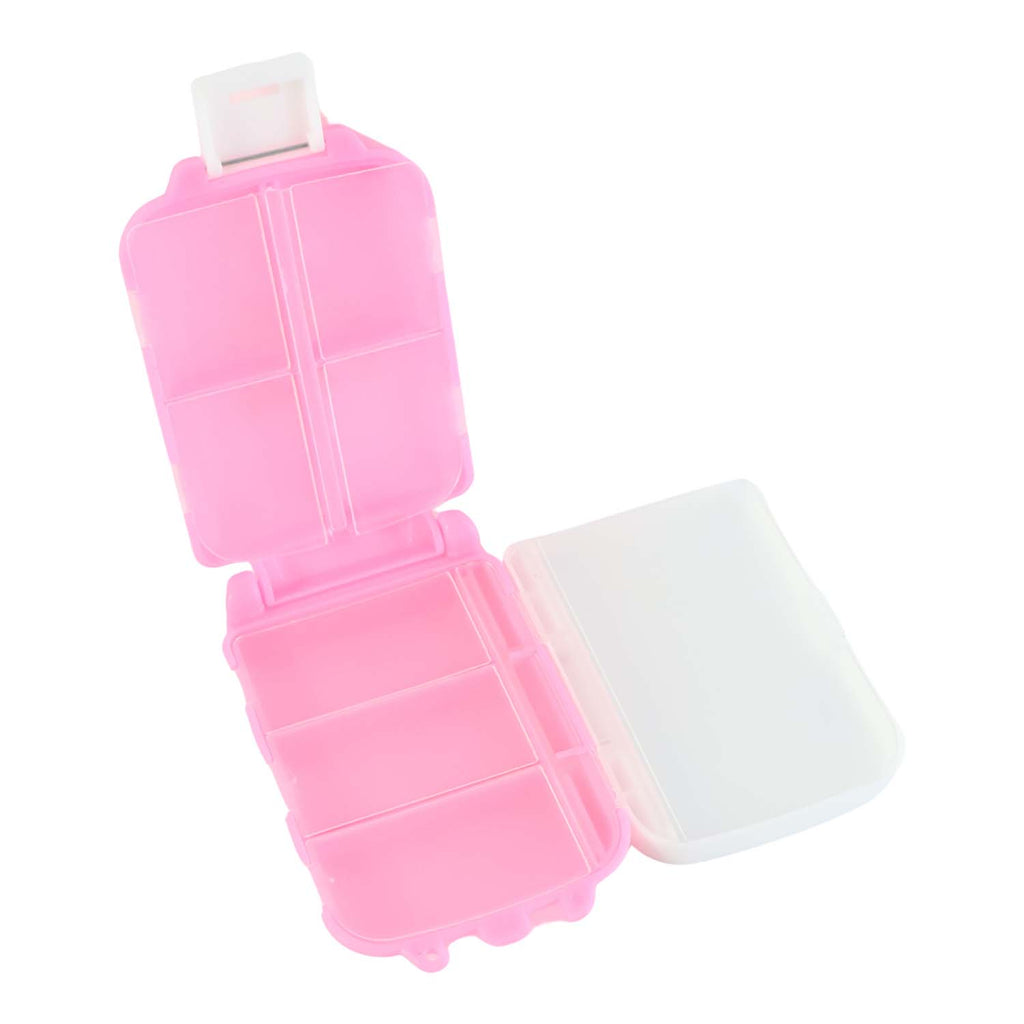 Medicine storage box with translucent lids to view contents