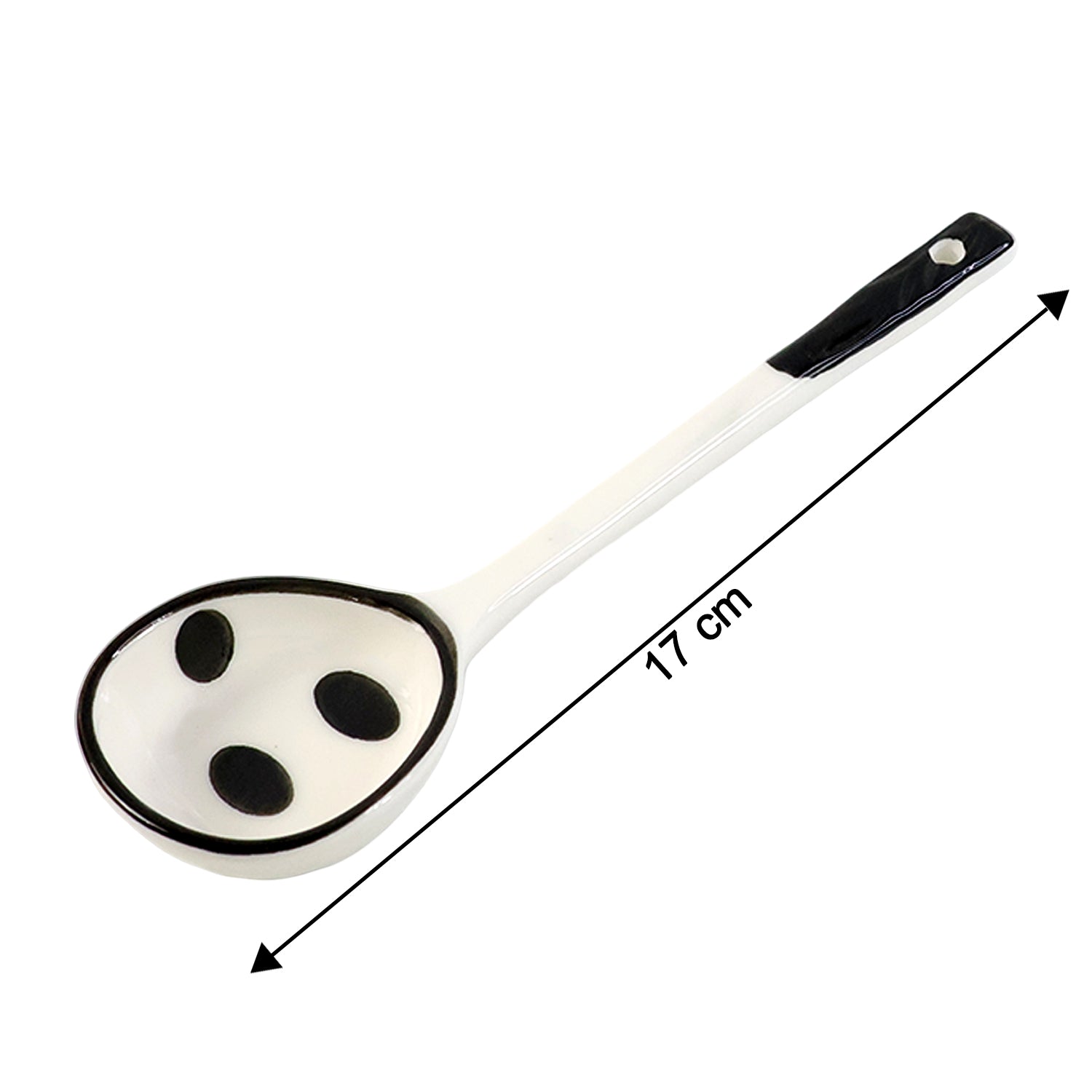 Durable and heat-resistant polycarbonate 17cm soup ladle for kitchen use