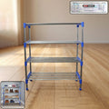 4-layer stainless steel shoe rack organizer providing ample shoe storage