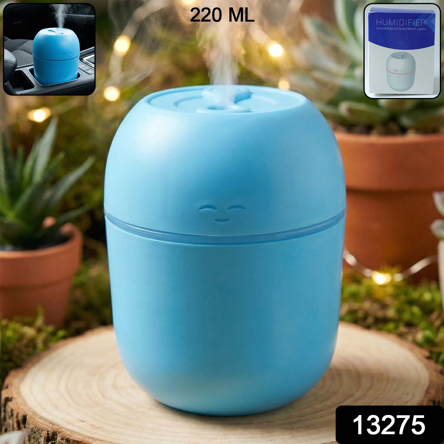 Close-up of the portable USB Air Humidifier showcasing its simple design and mist outlet.