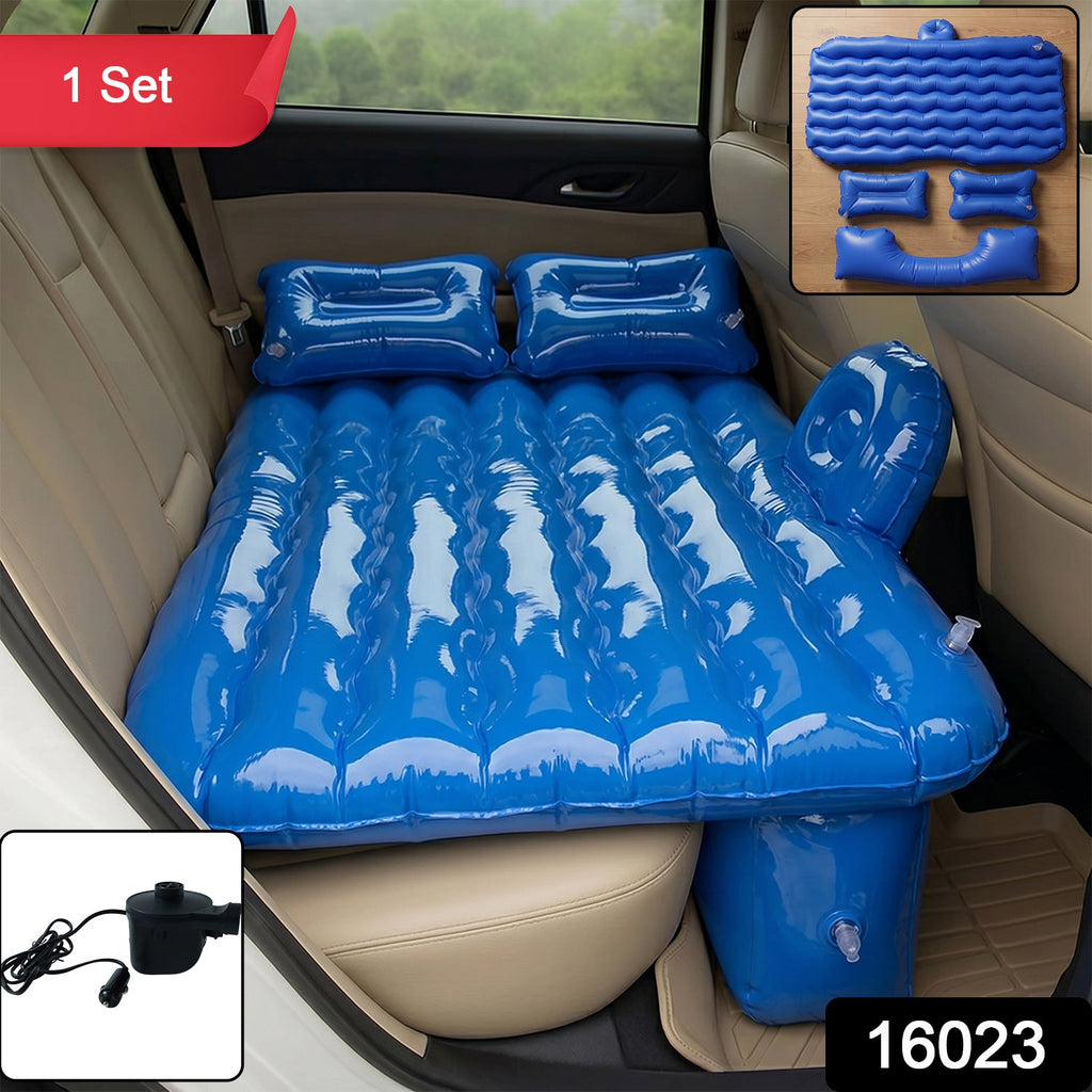 Car travel air bed with included pillows for comfortable rest