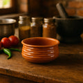 Glossy terracotta-style multipurpose serving bowl